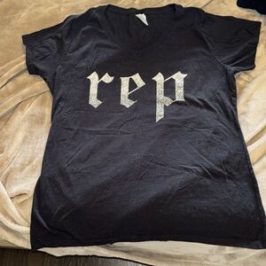 T-Swift Reputation V-Neck T-Shirt - LARGE